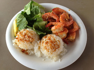 ハワイ Macky's Kahuku Sweet Shrimp 料理01