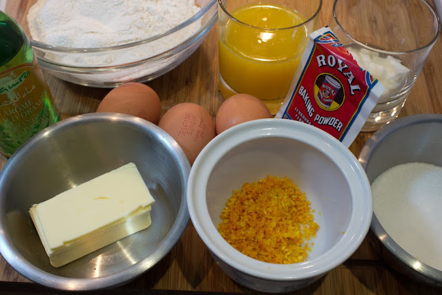 ingredientes Bundt cake de naranja