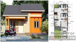 Desain Rumah Lebar 6 Panjang 10 yang Super Minimalis