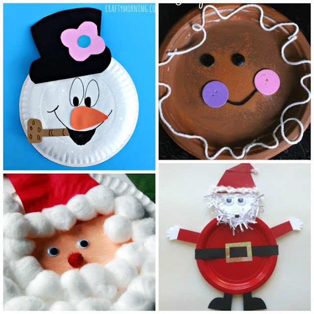 Tons of fun & creative holiday crafts for kids, all made using a paper plate. #paperplatecraftsforkids #paperplatechristmascrafts #holidaypaperplatecrafts #christmaspaperplatecrafts #christmascraftsfortoddlers #christmascrafts #growingajeweledrose #activitiesforkids