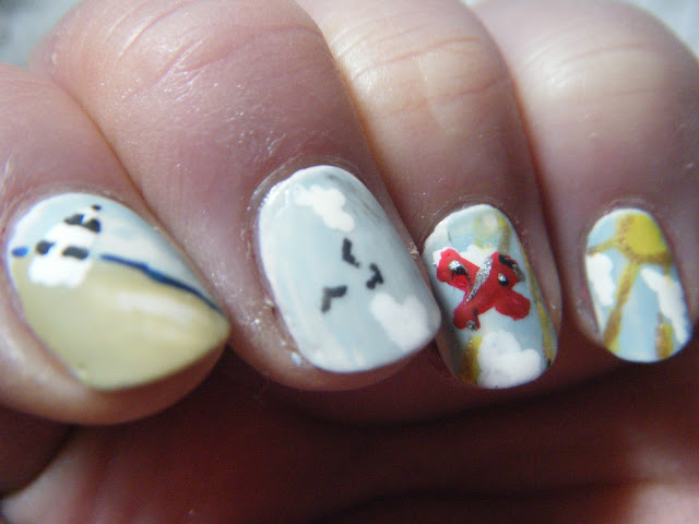 Little Red Plane Nailart