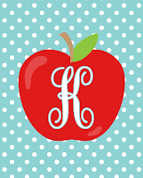 Free Teacher Monogram Printables | Letters A-Z Available | Instant Downloads | 8x10 Prints