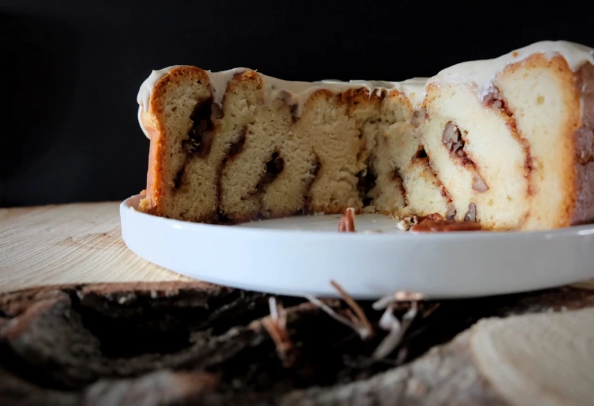 interior of giant cinnamon roll