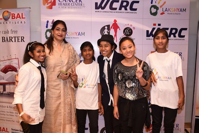 Poonam Anand with Lakshyam Kids