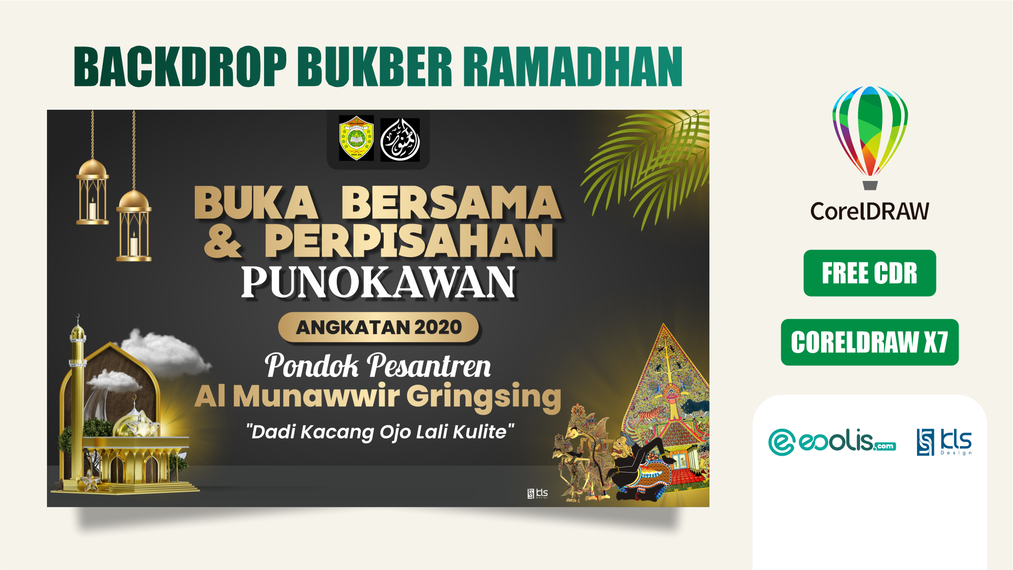 Free CDR - Desain Banner Backdrop Bukber Ramadhan eoolis
