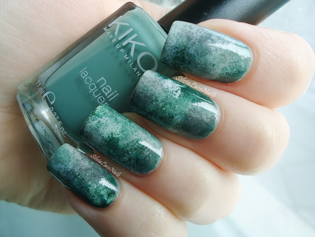 Silvia Lace Nails: Random sponging camouflage inspired