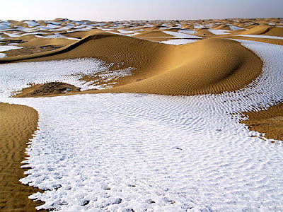 snow in a desert