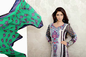 Black And White Printed Lawn Suit By Lala