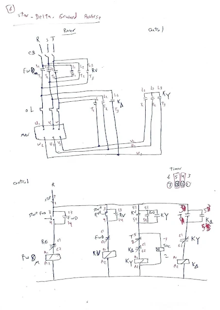 star delta forward reverse for 3 phase induction motor