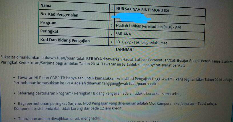 Bobisukasuki: Alhamdulillah akhirnya dapat HLP cuti 