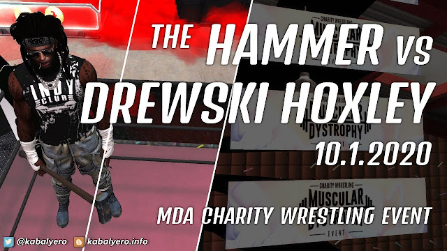 The Hammer vs Drewski Hoxley! MDA Charity Wrestling Event 2020 [Second Life Wrestling]