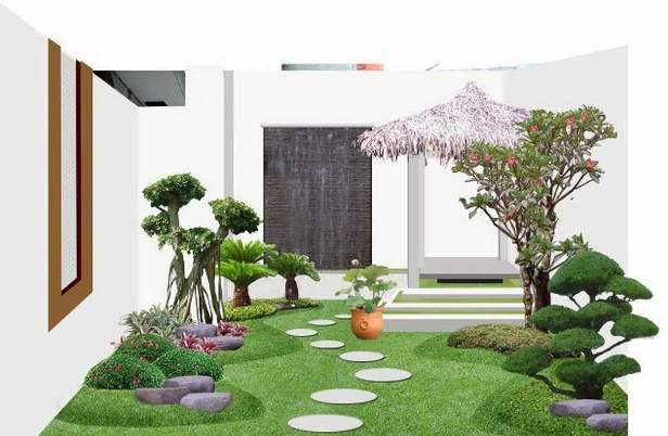 Contoh Desain  Taman  Rumah  Minimalis  Modern Idaman