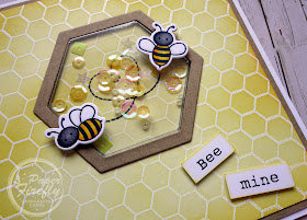Bee mine Valentine's Day card using Meant to Bee stamps/dies from My Favorite Things