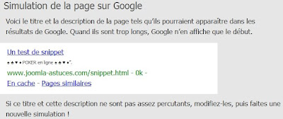 Snippet Google en ascii