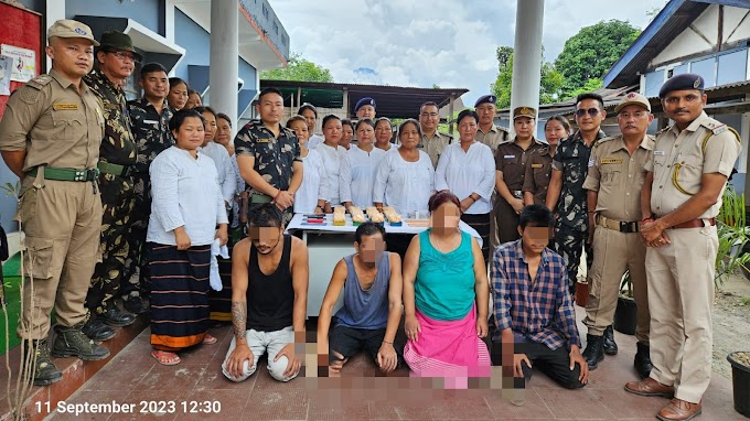 Largest seizure of brown sugar in East Siang district: 147gm seized, 4 arrested in joint operation by 3 district police