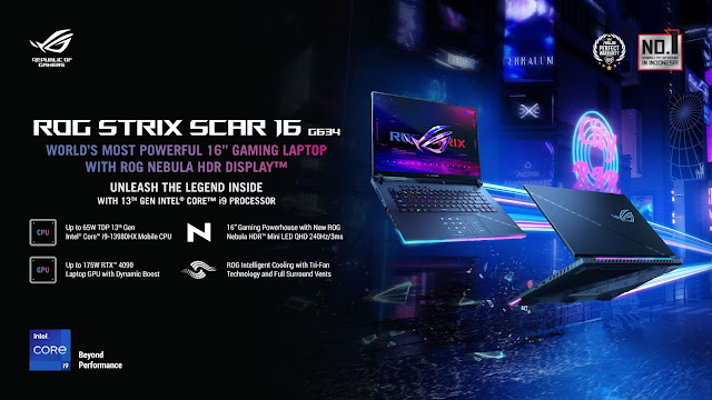 ROG Strix Scar 16, Laptop Gaming Paling Powerfull dengan Spesifikasi Gahar