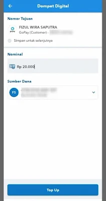 Cara top up gopay lewat brimo