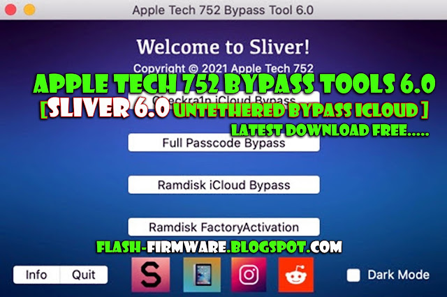 SLIVER 6.0 Untethered Bypass iCloud [ Apple Tech 752 Bypass Tools 6.0 ] Mac Free Download 