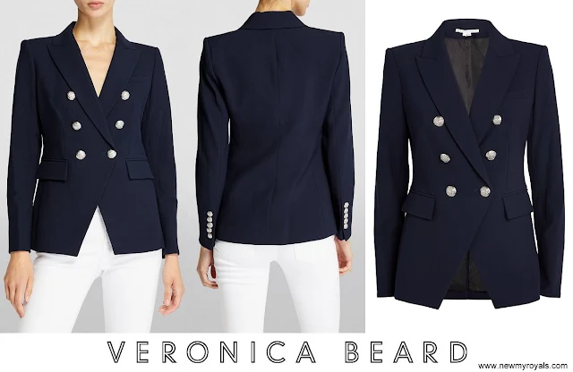 Crown Princess Victoria wore Veronica Beard Miller Dickey Double-breasted Blazer