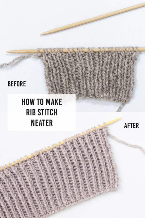 How To Make Rib Stitch Neater - Tutorial 