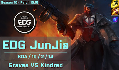 EDG JunJia Graves JG vs Kindred - KR 10.15