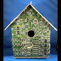 circuit-board birdhouse