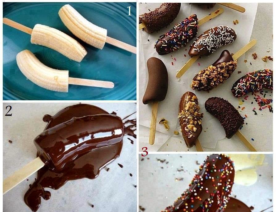 Resep Es  Pisang Lapis Coklat  Spesial Banana Choco 