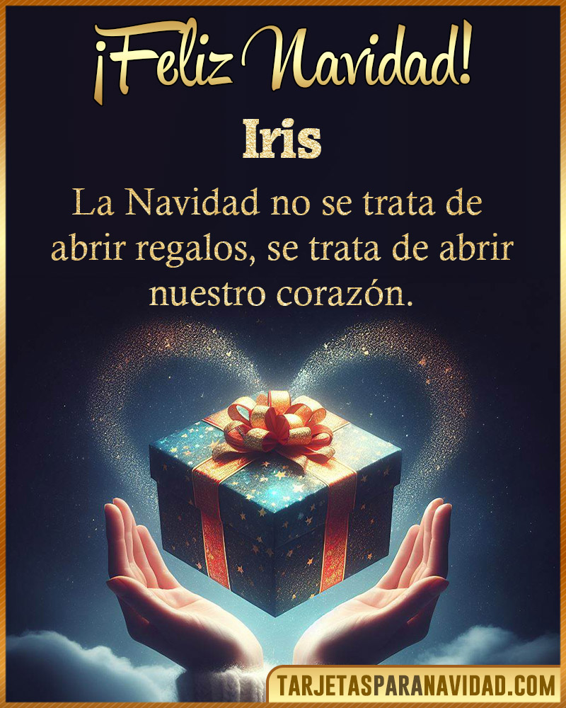 Tarjetas navideñas para Iris