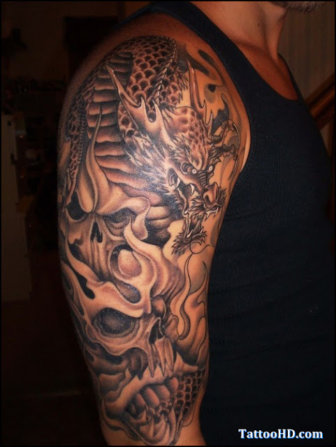 Tribal Dragon Tattoo