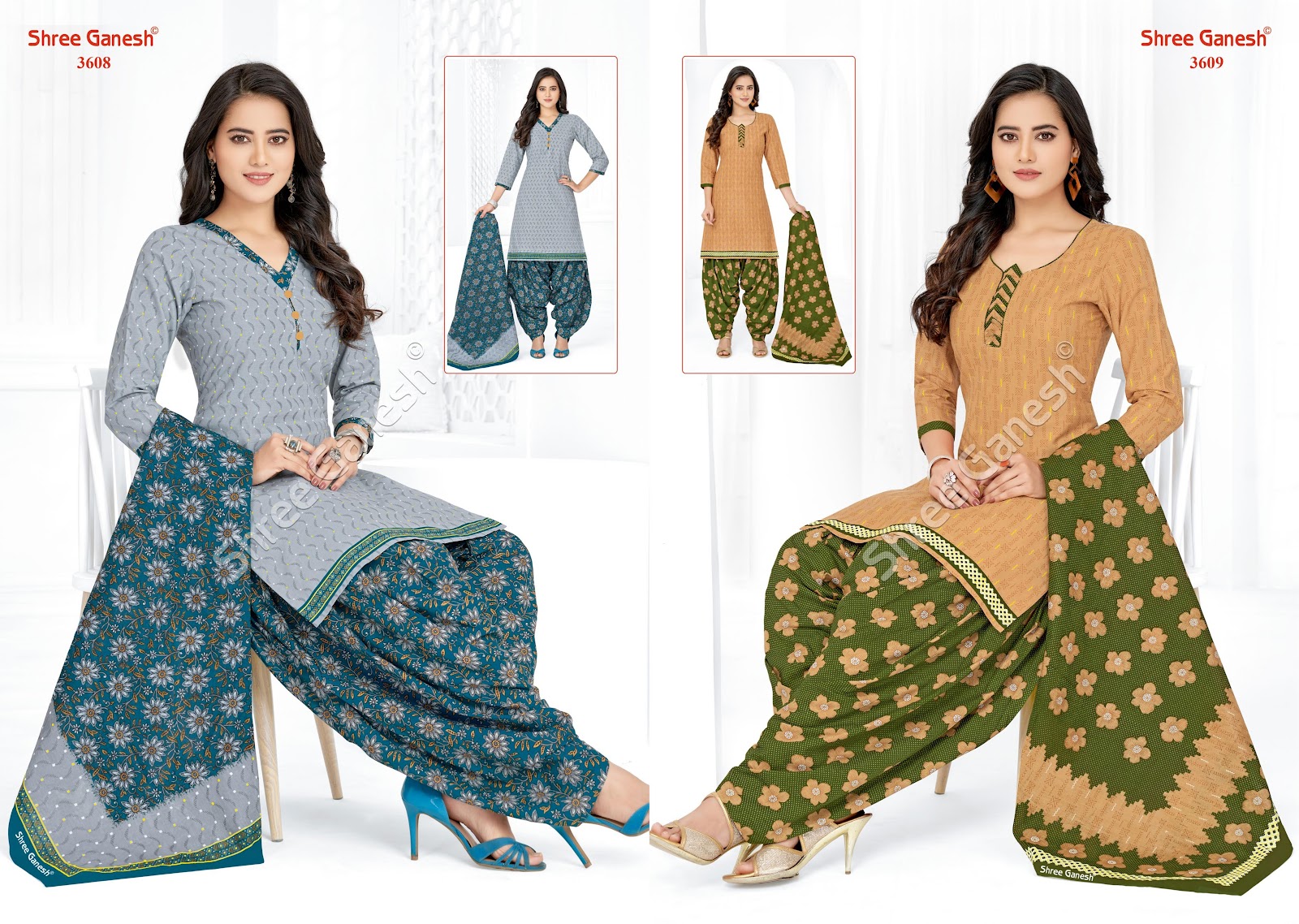 Buy Cotton Printed Hansika Vol 16 Shree Ganesh Cotton Dress 