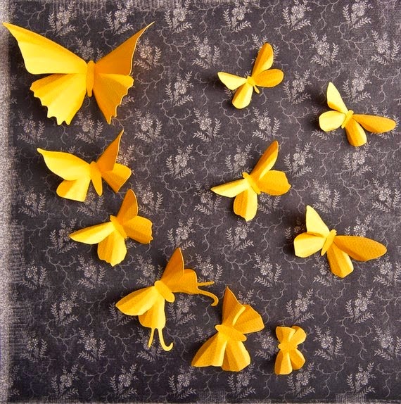 Diy Borboletas de Papel para decorar seu Quarto YouTube - Borboletas De Papel Na Parede