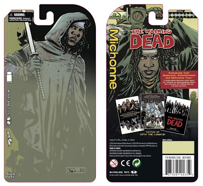 San Diego Comic-Con 2012 Exclusive Bloody Hooded Michonne The Walking Dead Variant Comic Book Action Figure Packaging Artwork by Charlie Adlard