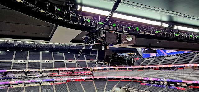 To capture announcers in the booth, CBS Sports will use a Waterbird System with a Sony HDC-P50 camera on a wired curve track.