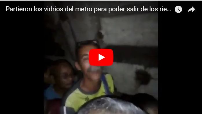 Partieron los vidrios del Metro de Caracas para poder salir de los rieles tras un apagón