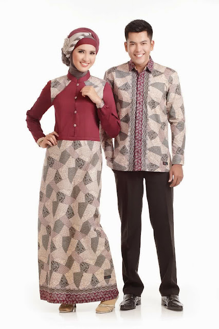Koleksi Gambar Model Baju Muslim Batik Modern 2015 - Contoh Model Baju Batik Terbaru