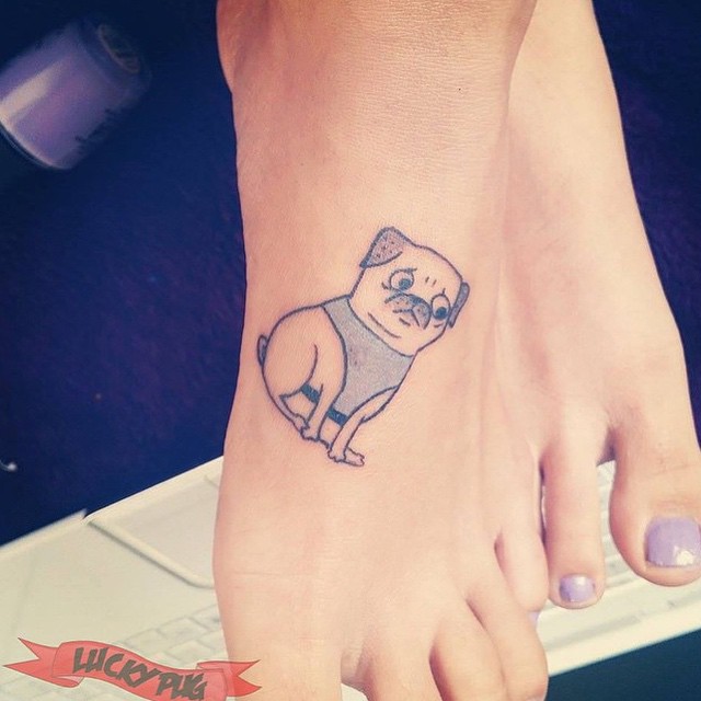 Tatuagens inspiradas em adoráveis Pugs