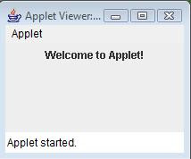 sample java applet output