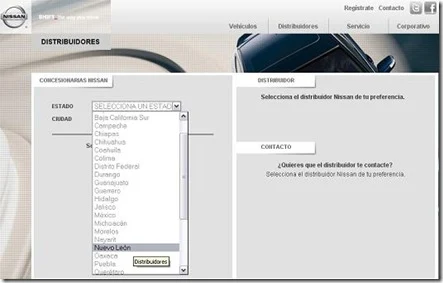 Nissan agencias distribuidores buscador