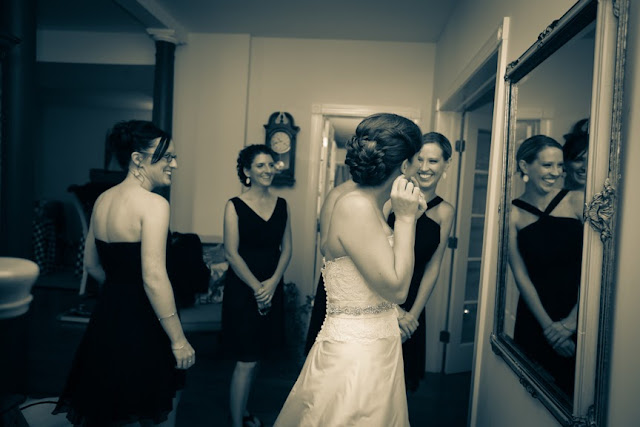 Vintage Bride Getting ready