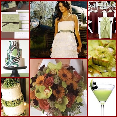 Brown and Green are great colors for a fall wedding