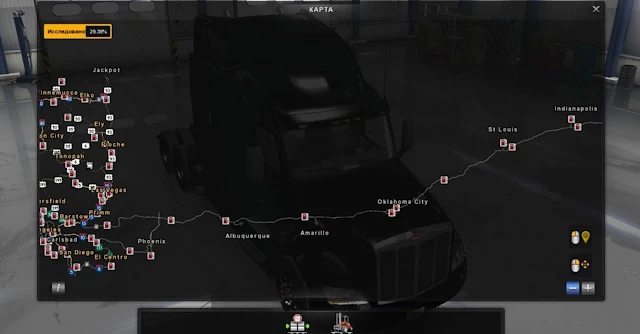 American Truck Simulator Coast to Coast Map v 1.5 for ATS Map Download MODs