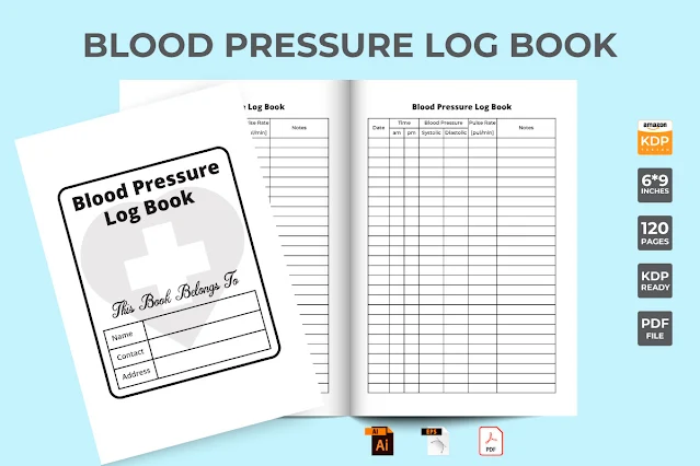 Blood Pressure Logbook KDP Interior free download