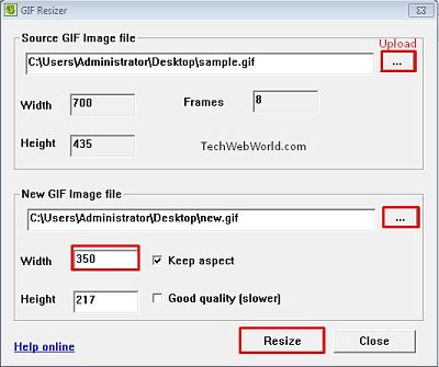 Free Online GIF Resizers to Resize gif images for free