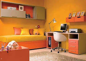 Resultado de imagen para habitaciones con decoradas naranjas juveniles