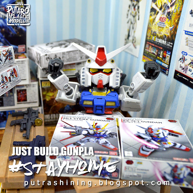 Stay at Home: SD Gundam cute diorama by Putra Shining