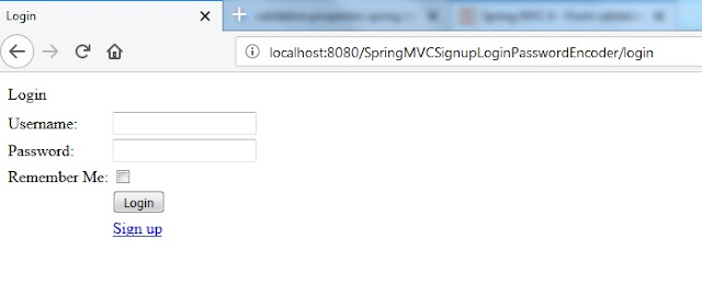 spring mvc login form