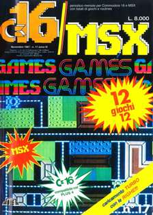 C16/MSX Games 17 - Novembre 1987 | CBR 215 dpi | Mensile | Videogiochi
Forse una delle poche riviste riviste in Italia a dedicarsi attivamente al supporto del Commodore 16 e del Plus 4; conteneva un mix fra giochi commerciali, oppurtunamente modificati, e programmi originali creati da autori italiani e stranieri.