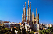 Gaudi's unfinished masterpiece Sagrada Familia Church (barcelona sagrada familia day)