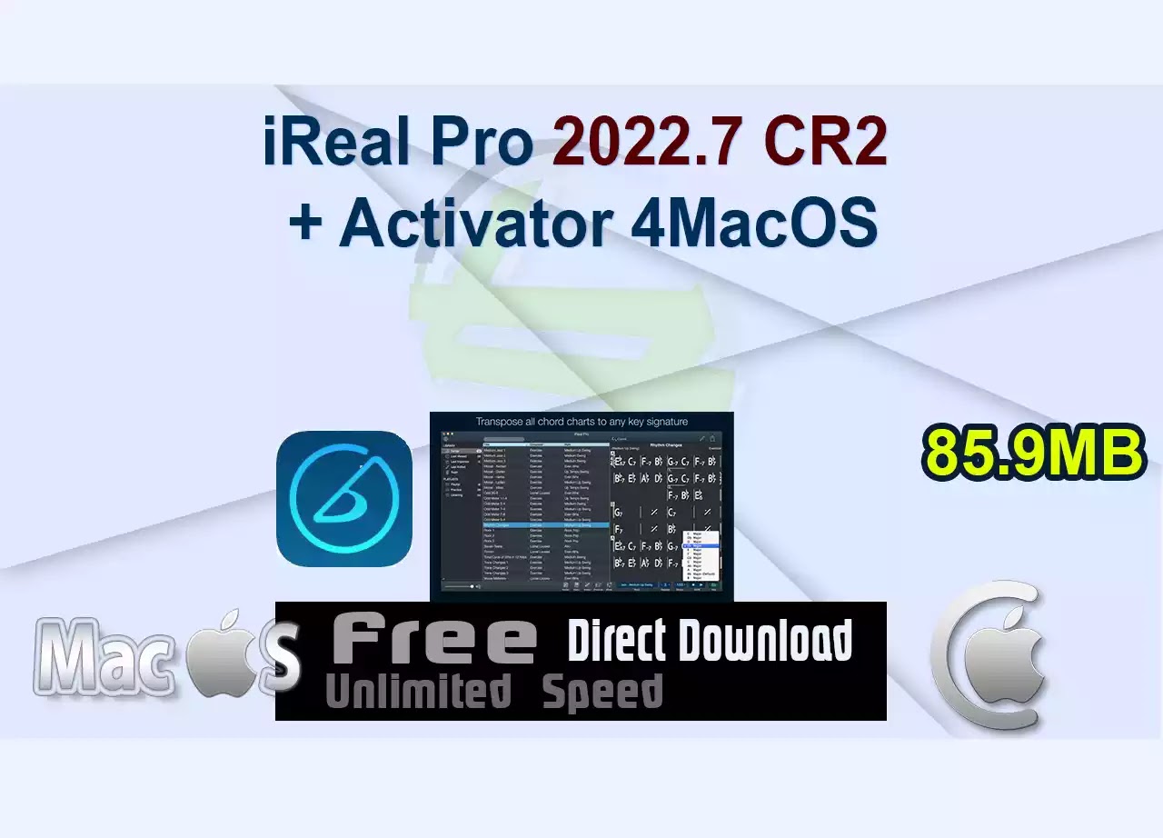 iReal Pro 2022.7 CR2 + Activator 4MacOS