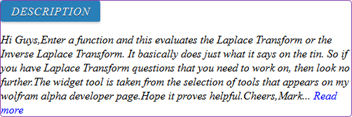inverse laplace transform calculator